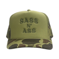 Sass N' Ass Green on Green Camo Hat