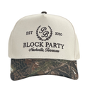 Block Party Est 2020 Natural and Camo Hat